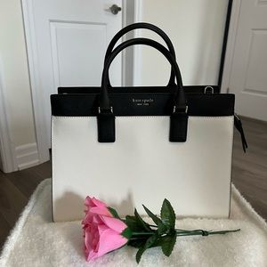 Kate Spade Cameron Crossbody Bag White, Black & Pink, Like New, great condition!